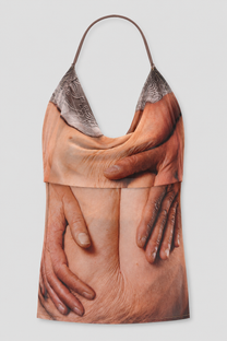 Alba Duque Hands Print Halter Top