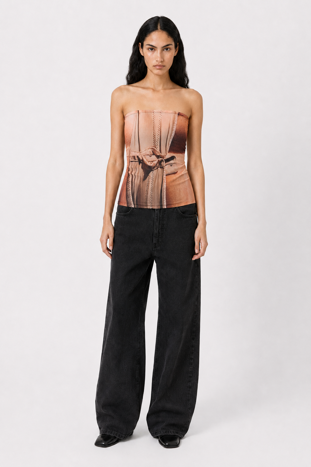 Alba Duque Open-Back Mesh Top