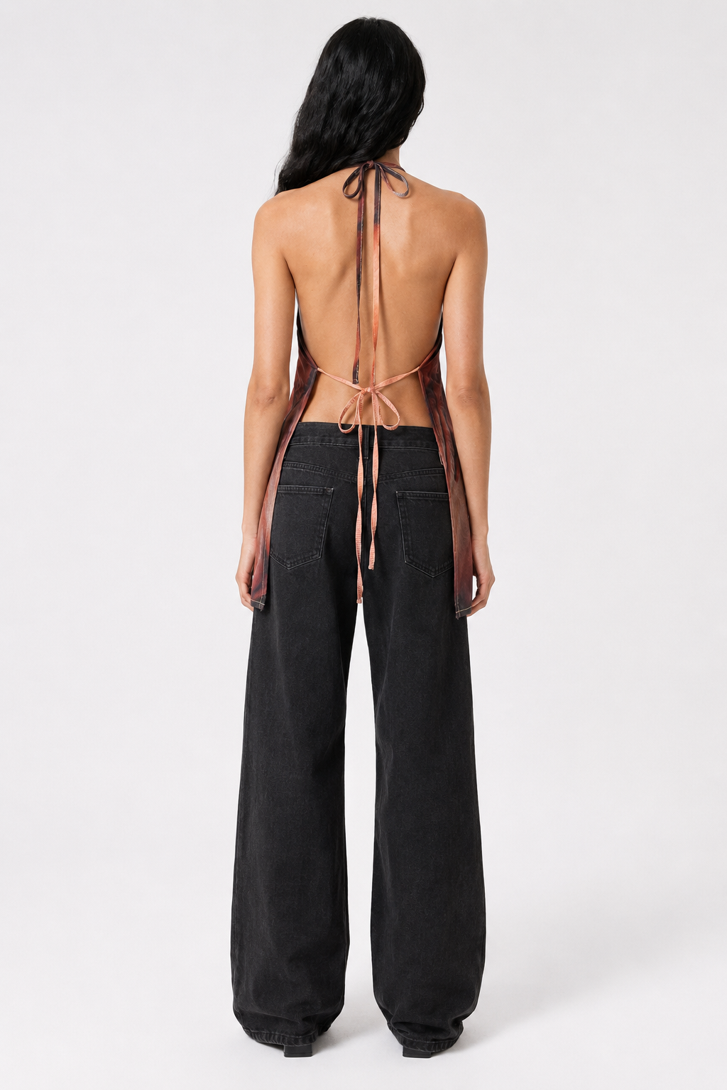 Alba Duque Hands Print Halter Top