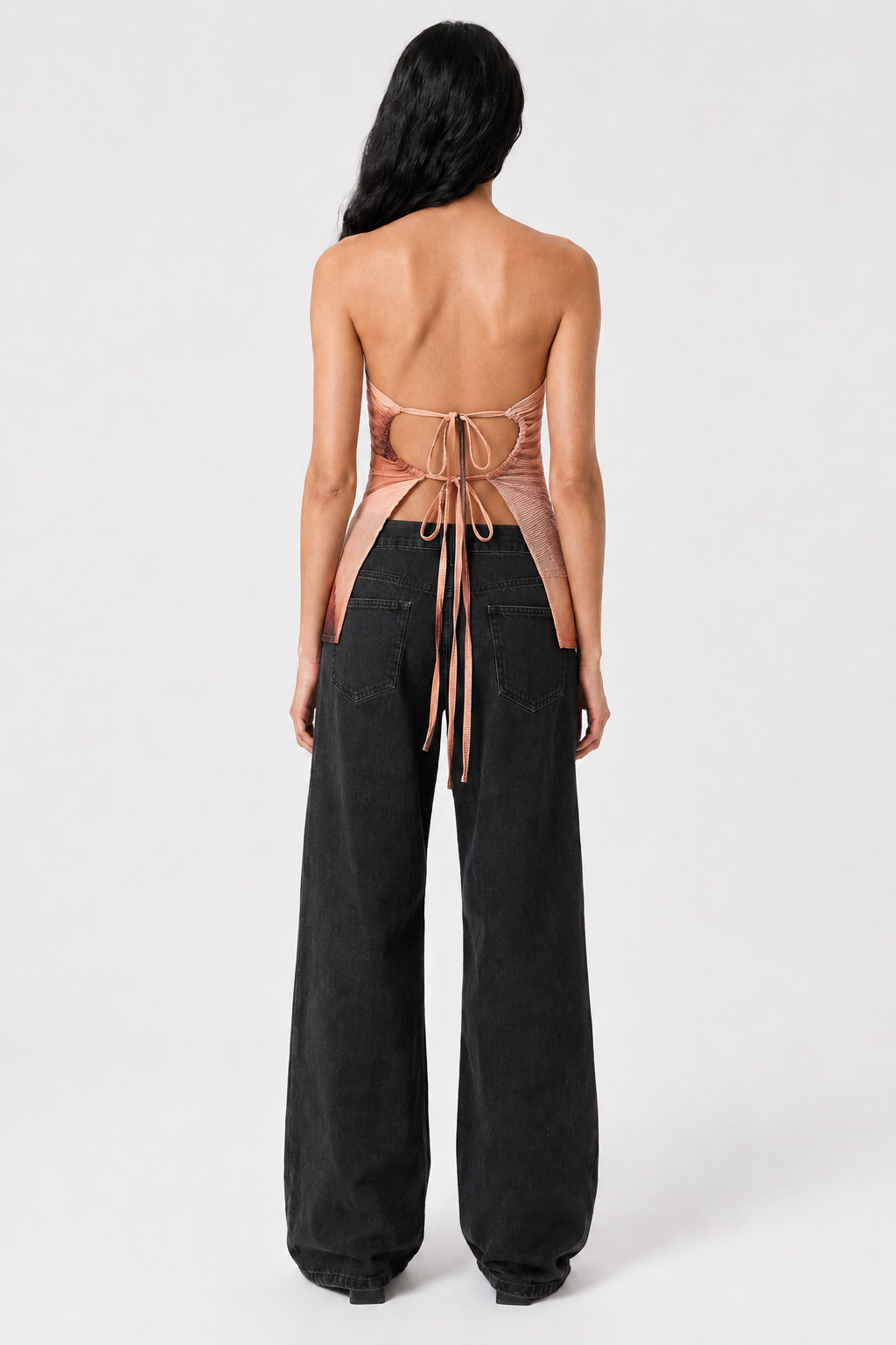 Alba Duque Open-Back Mesh Top