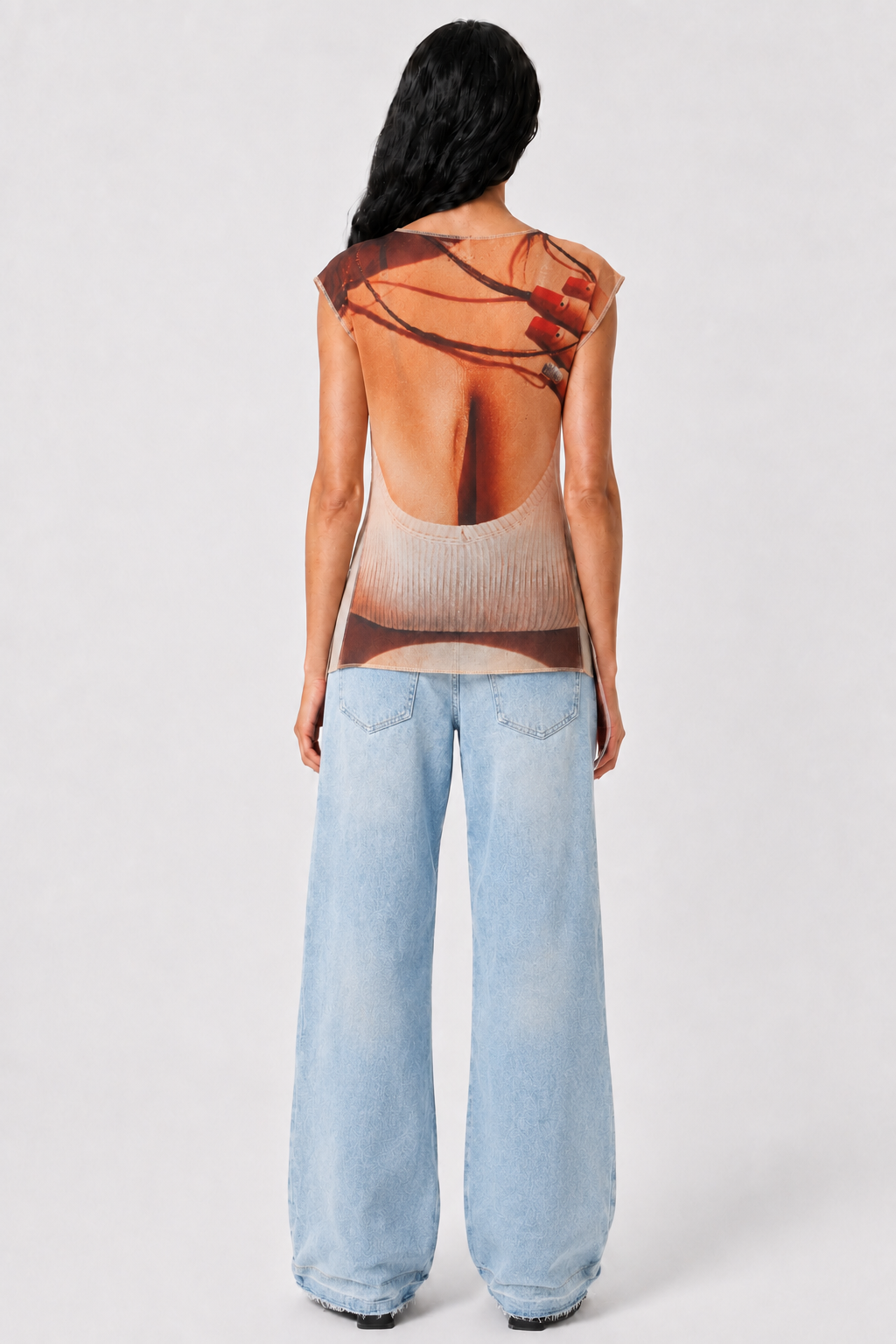 Alba Duque Cable Print Mesh Tunic - Limited Edition