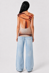 Alba Duque Cable Print Mesh Tunic - Limited Edition
