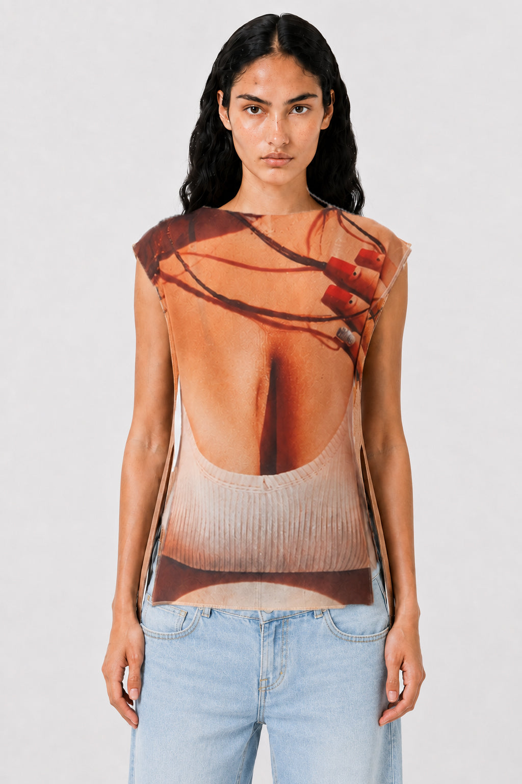 Alba Duque Cable Print Mesh Tunic - Limited Edition