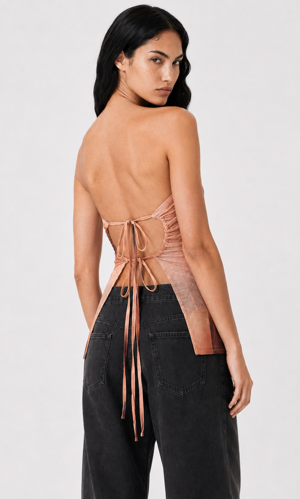 Alba Duque Open-Back Mesh Top