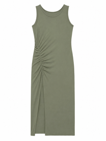 Ruched Side Maxi Dress Green
