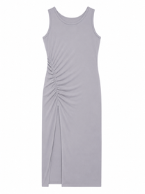 Ruched Side Maxi Dress Grey