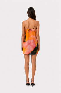Printed Mini Dress – Floral Blur