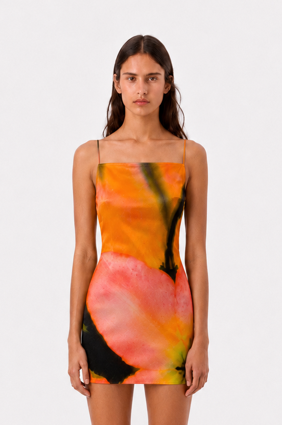 Printed Mini Dress – Floral Blur