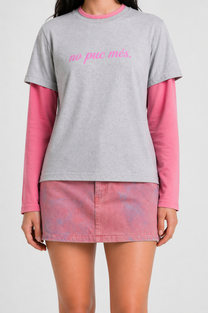 Printed Layered T-Shirt – No puc més