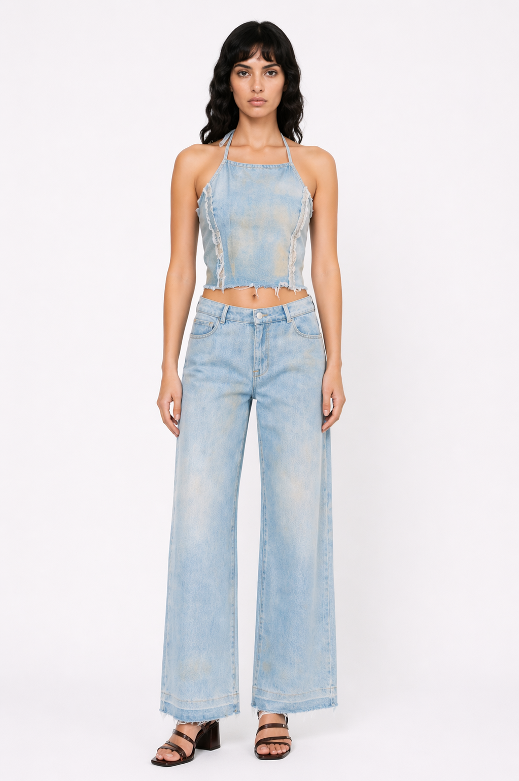 Pantalones de cintura baja - Denim azul