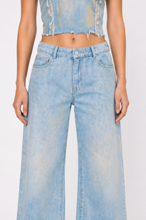 Pantalones de cintura baja - Denim azul