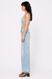Pantalones de cintura baja - Denim azul