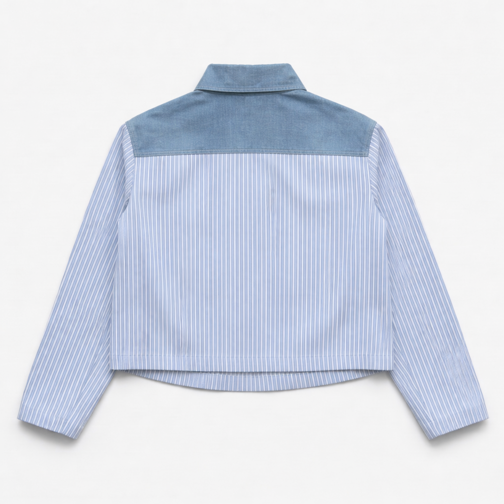 Shirt Jacket – Striped Denim
