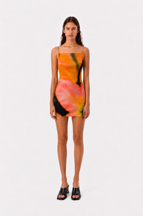 Printed Mini Dress – Floral Blur
