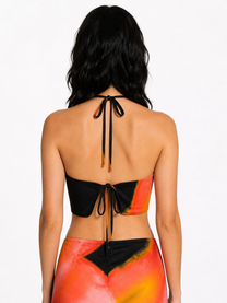 Top corto estampado