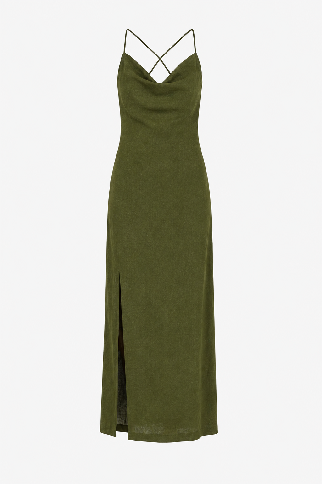 Textured Open Back Maxi Dress Off White