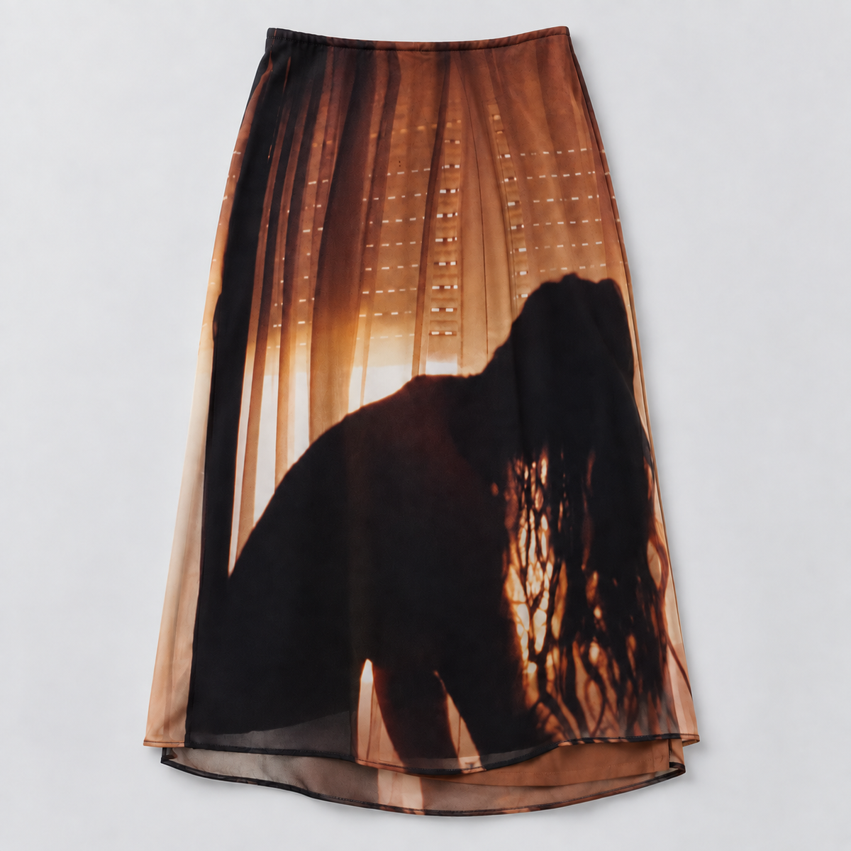 Shadow print maxi skirt by Colmillo de Morsa