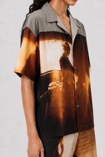 Alba Duque Shadow Print Viscose Shirt