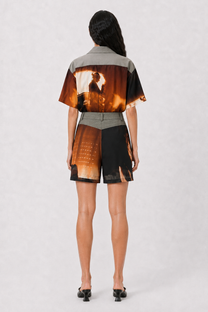 Alba Duque Shadow Print Viscose Shirt