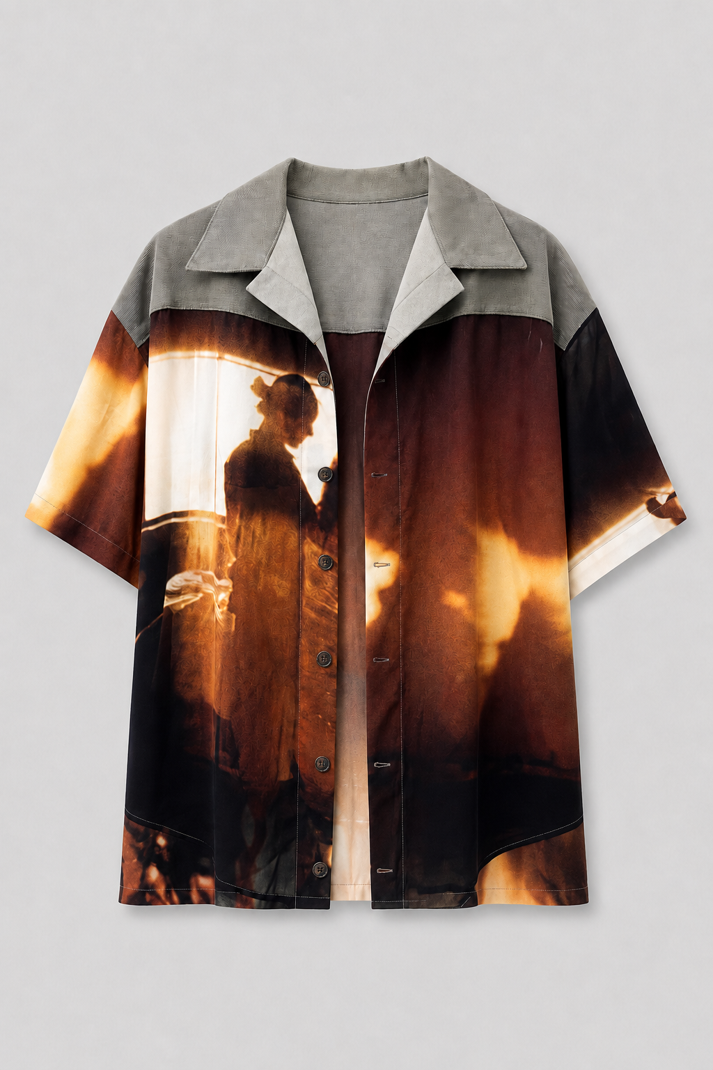 Alba Duque Shadow Print Viscose Shirt