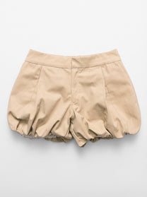 Balloon Shorts - Beige Cotton Gabardine