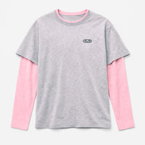 Layered Pink Sleeve T-Shirt - Single Jersey