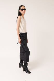 Nylon Cargo Skirt