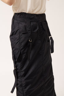 Nylon Cargo Skirt