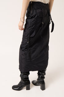 Nylon Cargo Skirt