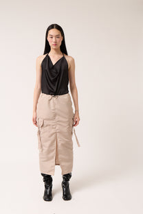 Nylon Cargo Skirt