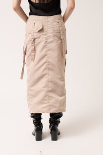 Nylon Cargo Skirt
