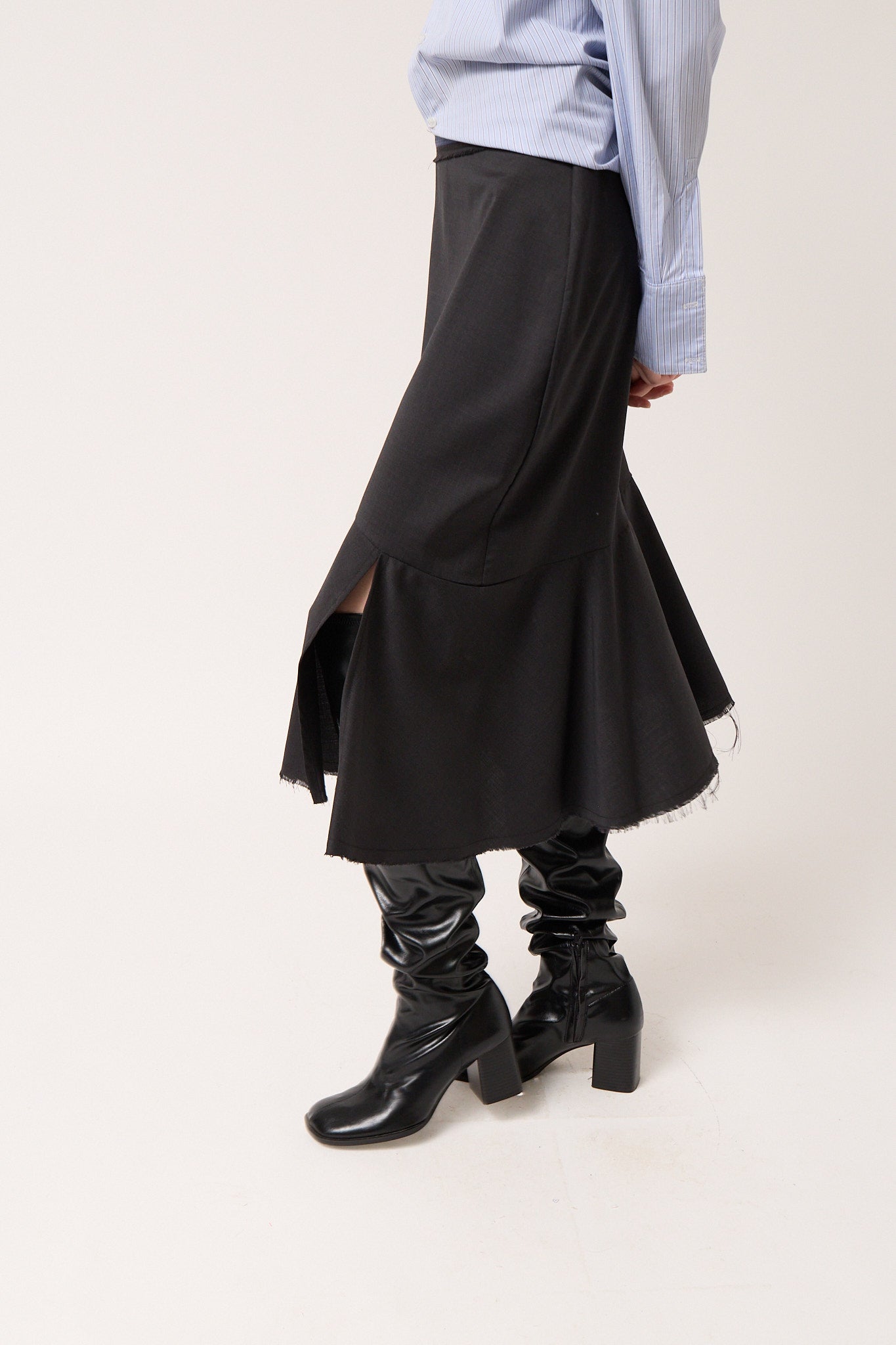Asymmetrical Wool Skirt
