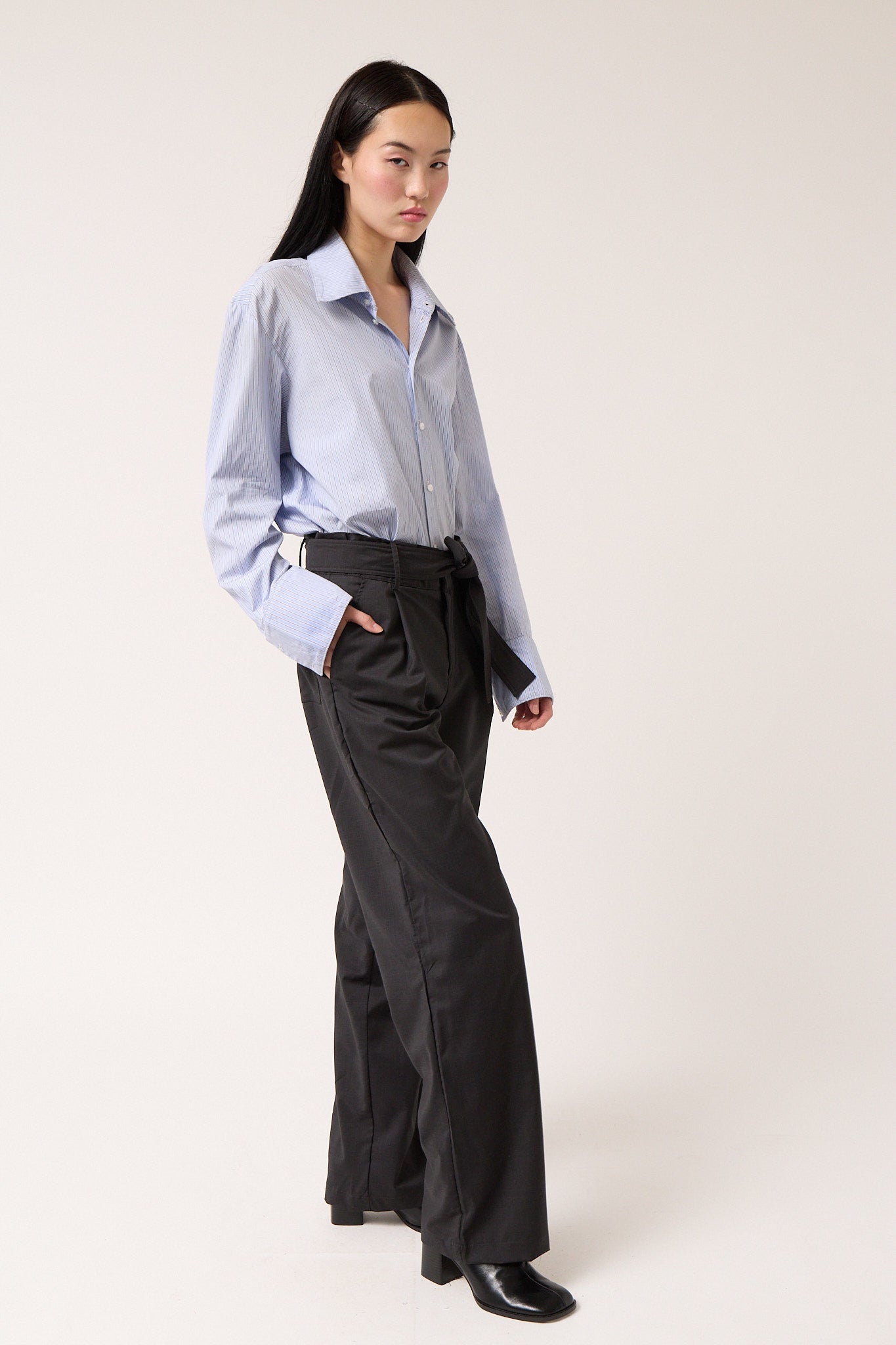 Wool Wide-Leg Pants