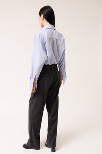 Wool Wide-Leg Pants