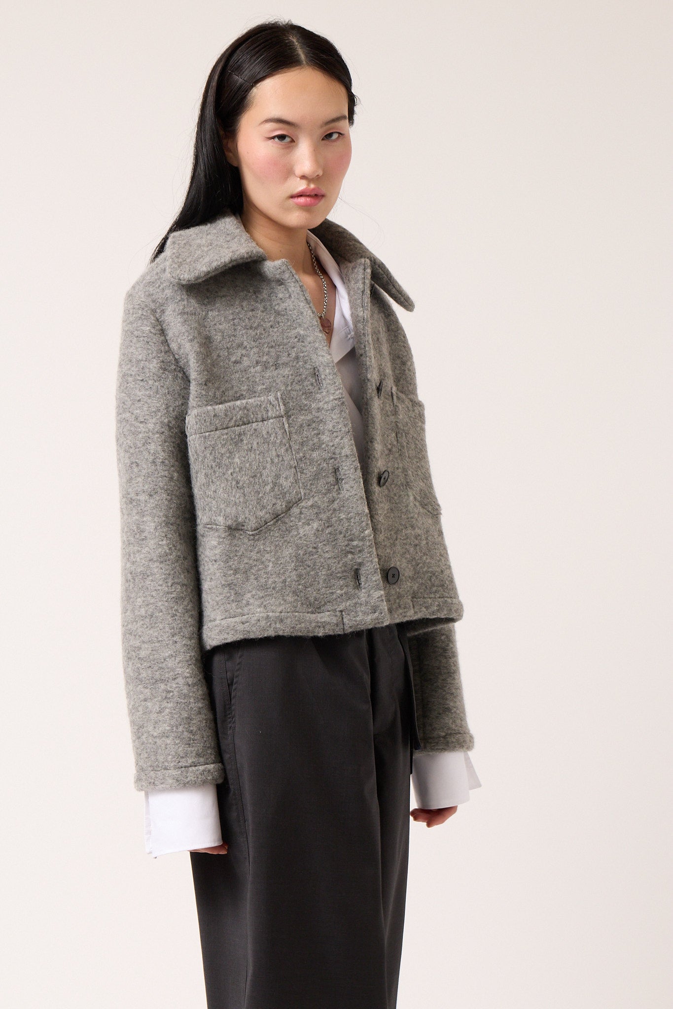Wool Cropped Jacket
