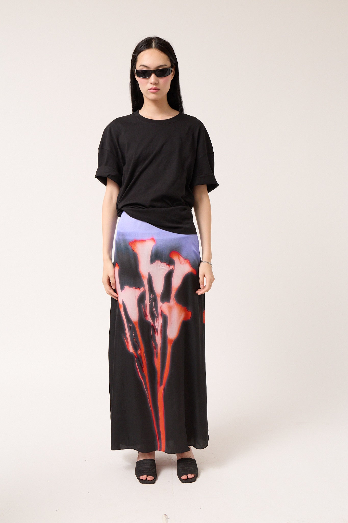 Long Printed Skirt