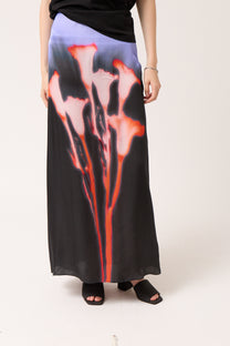 Long Printed Skirt