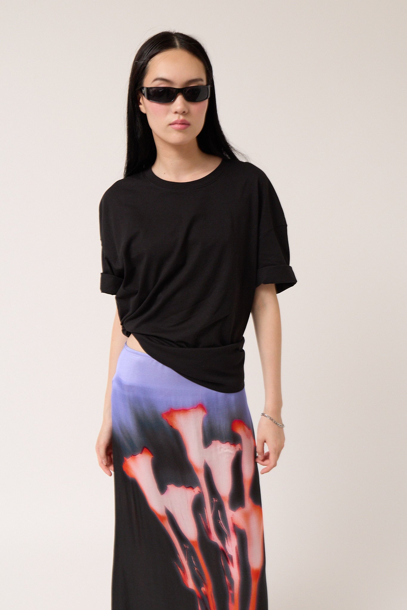 Long Printed Skirt