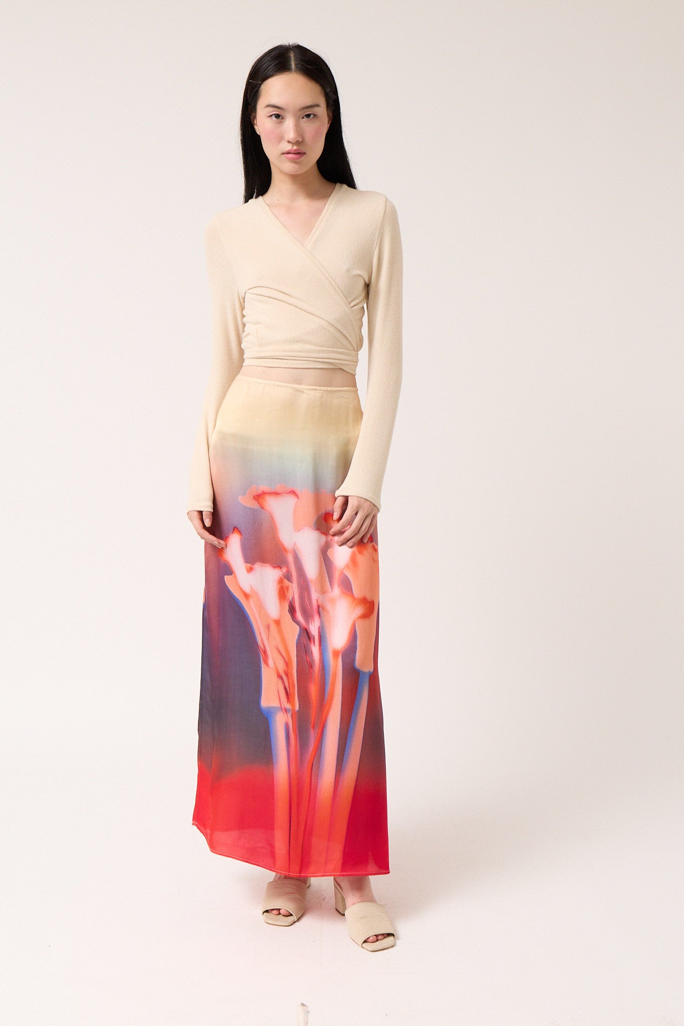 Long Printed Skirt