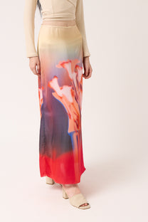 Long Printed Skirt