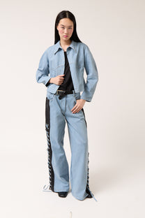 Denim Bicolor Pants