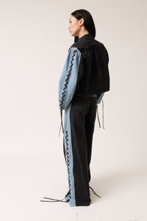 Denim Bicolor Pants