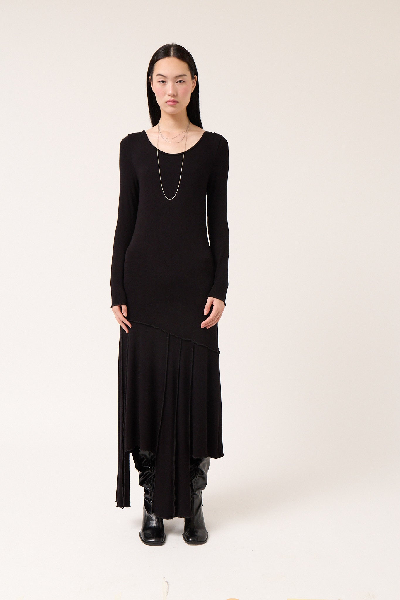 Asymmetric Knit Dress