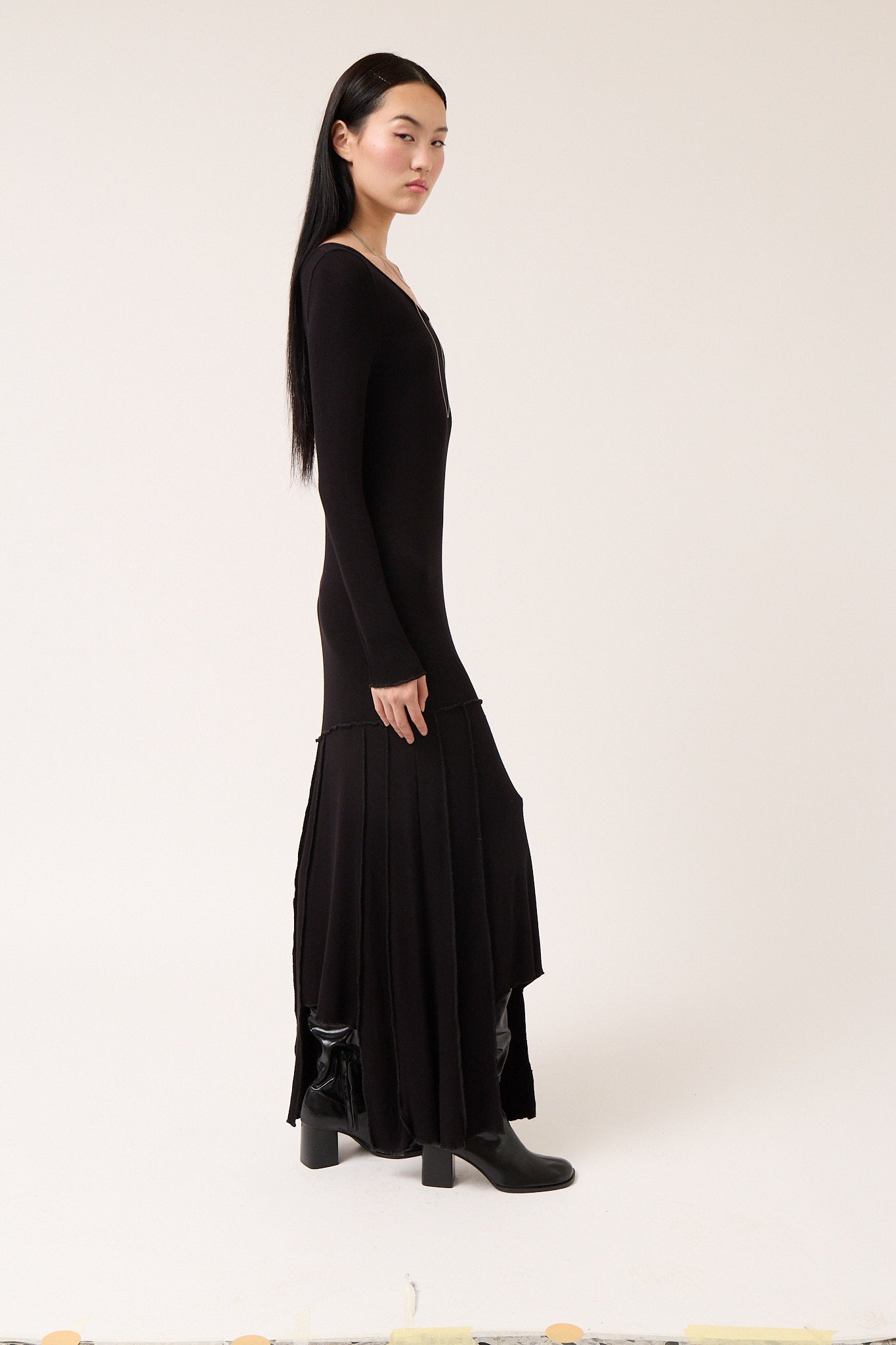 Asymmetric Knit Dress