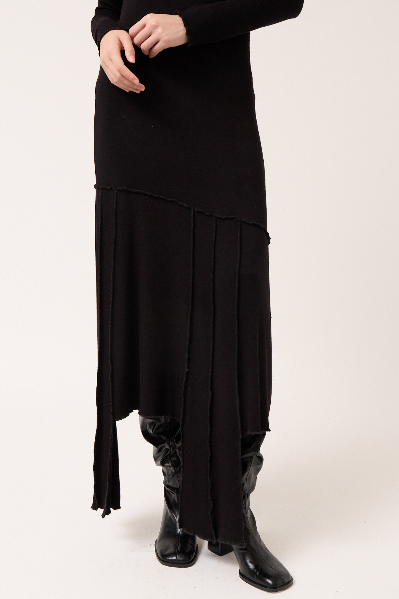 Asymmetric Knit Dress