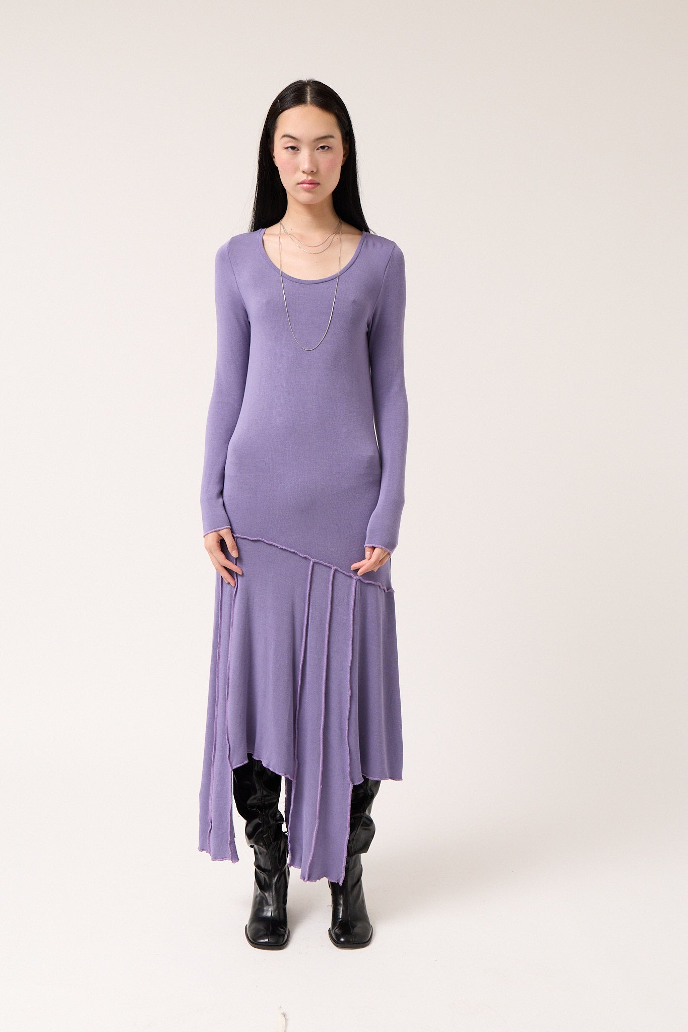Asymmetric Knit Dress