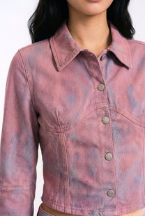 Trucker Jacket - Pink Denim