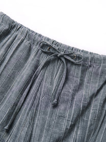 Jupe longue – Viscose texturée grise