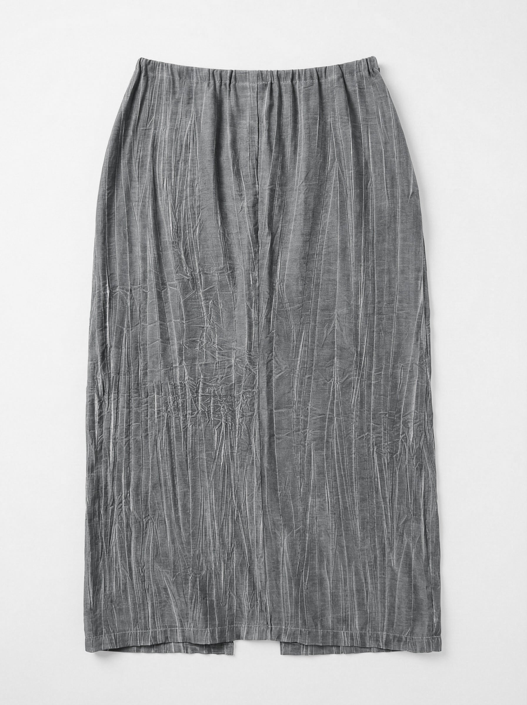 Jupe longue – Viscose texturée grise