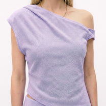 Asymmetrical Top - Towel - Lilac
